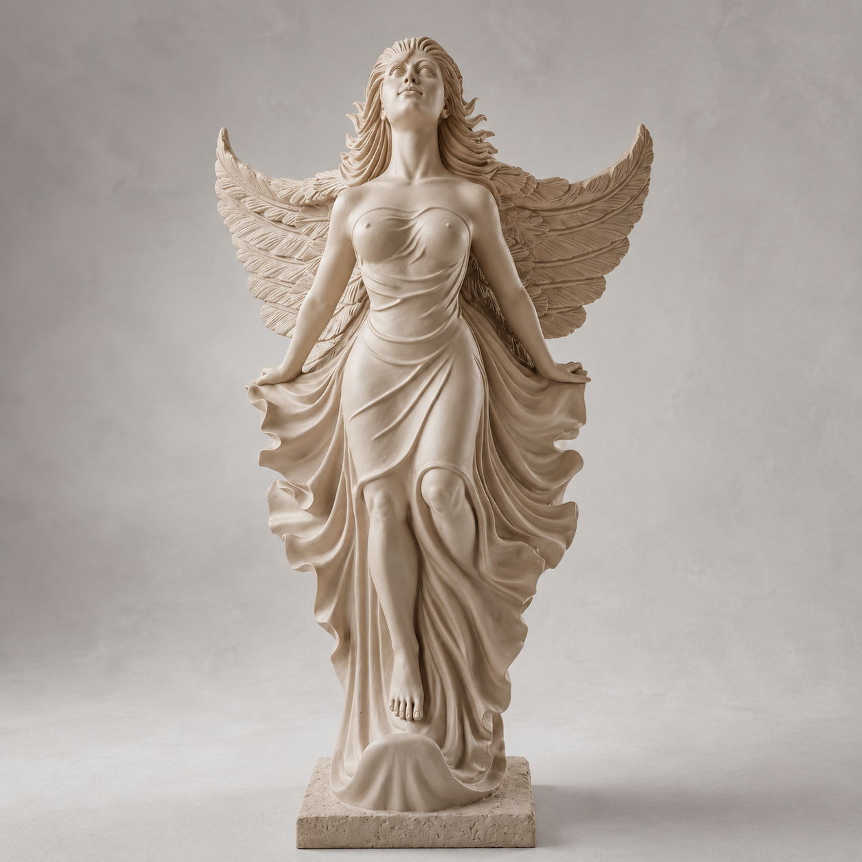 Elegant Angel Goddess Sculpture with Wings