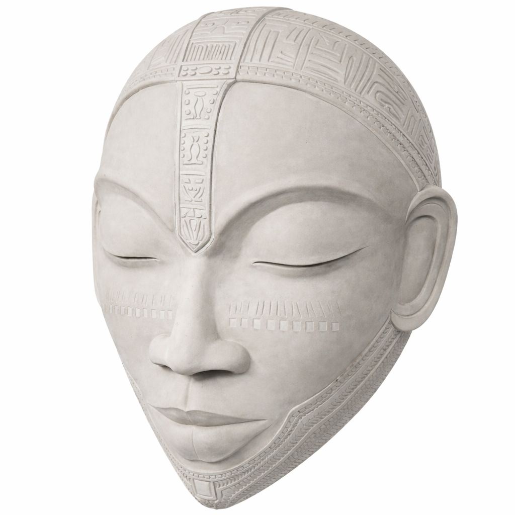 Large Tribal Face Wall Sculpture