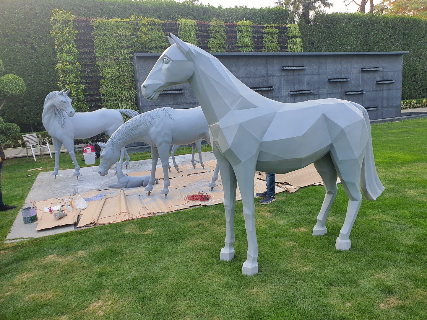 Horse Family Decorative Sculpture Set