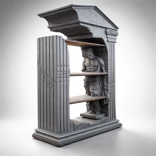 Vintage Roman Statue Bookshelf