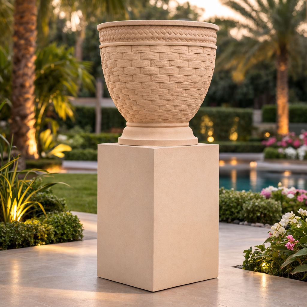 Handcrafted Classic Textured Garden Planter