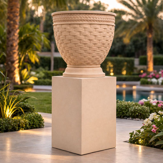 Handcrafted Classic Textured Garden Planter
