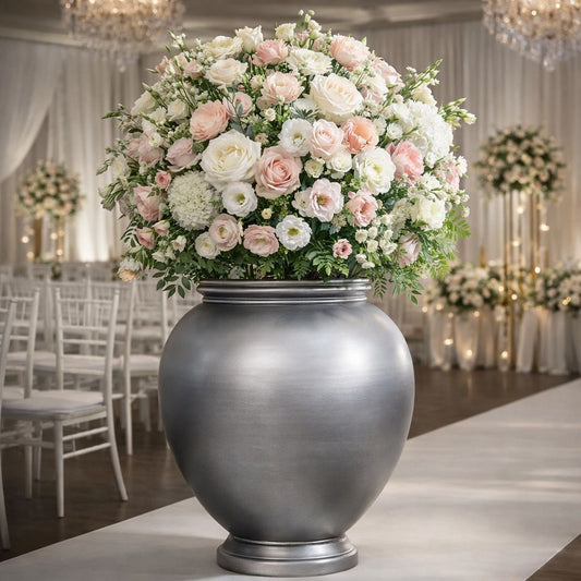 Modern Artistic Branch Sculpture in Metallic Vase