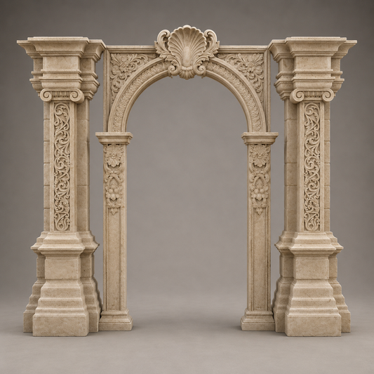 Classical Stone-Inspired Decorative Entrance Frame