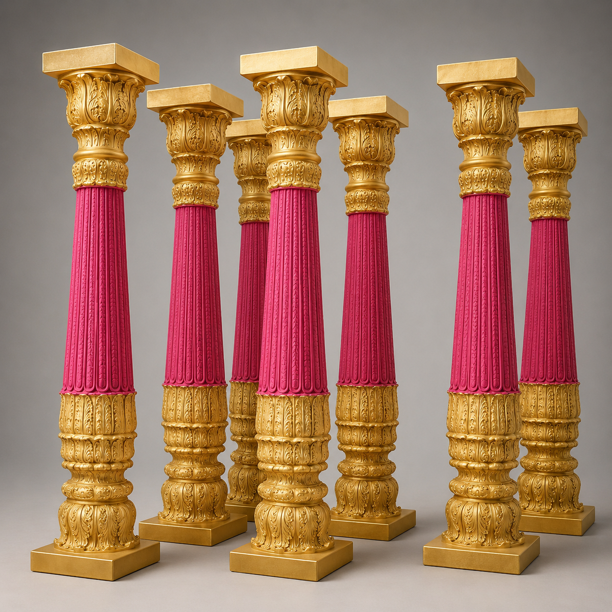 Royal Ornate Pillar Pedestals