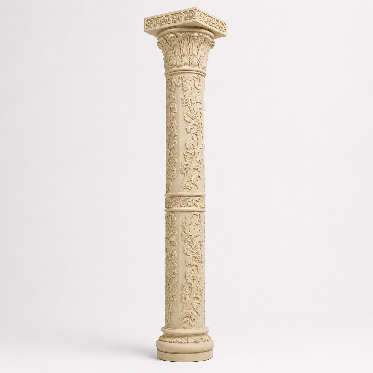 Floral Carved Decorative Pillar