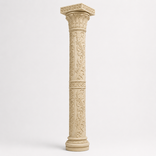 Floral Carved Decorative Pillar