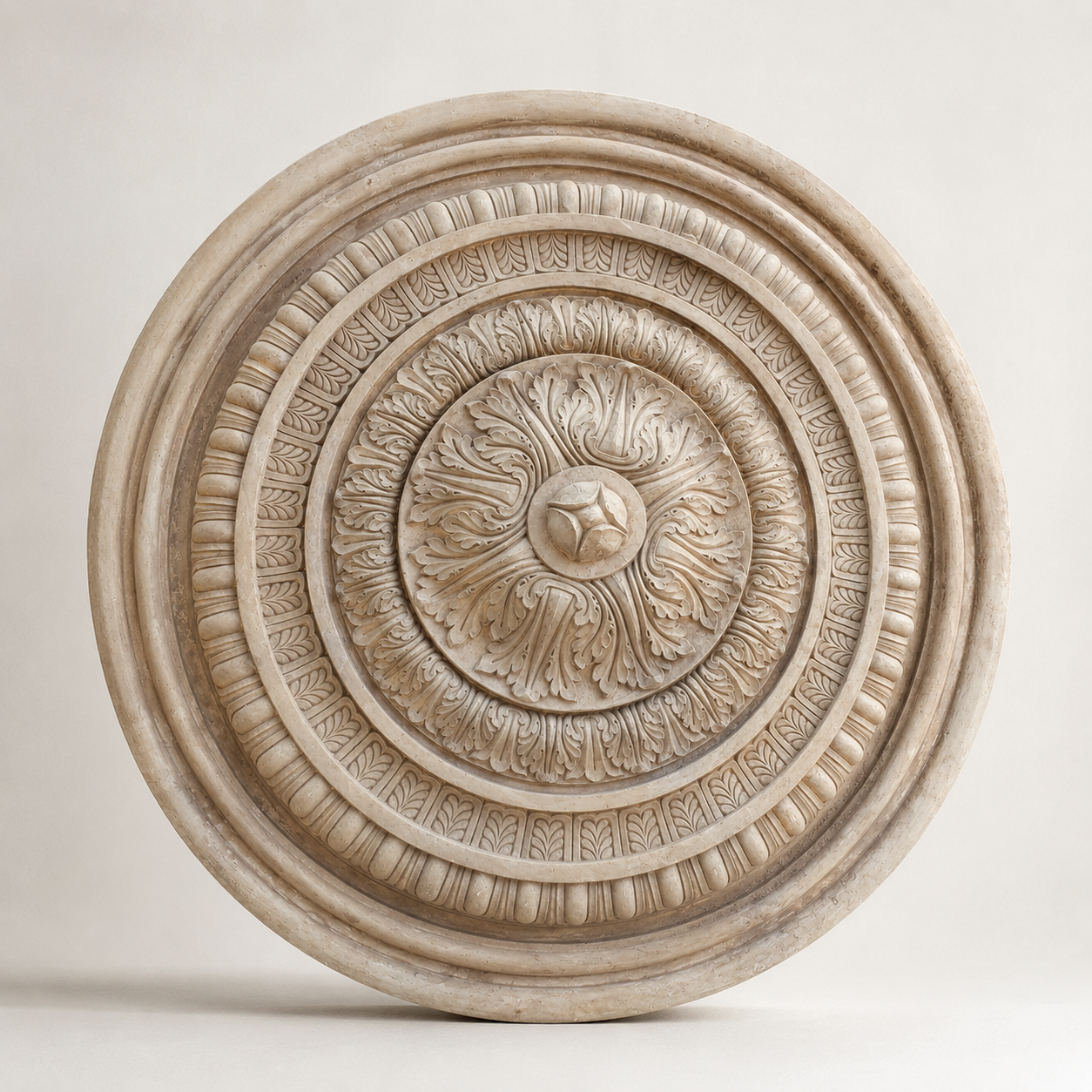 Handcrafted Circular Floral Wall Medallion Decor Panel