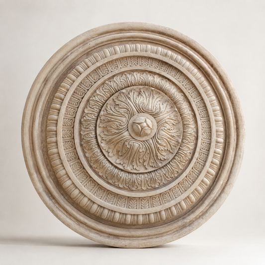 Handcrafted Circular Floral Wall Medallion Decor Panel