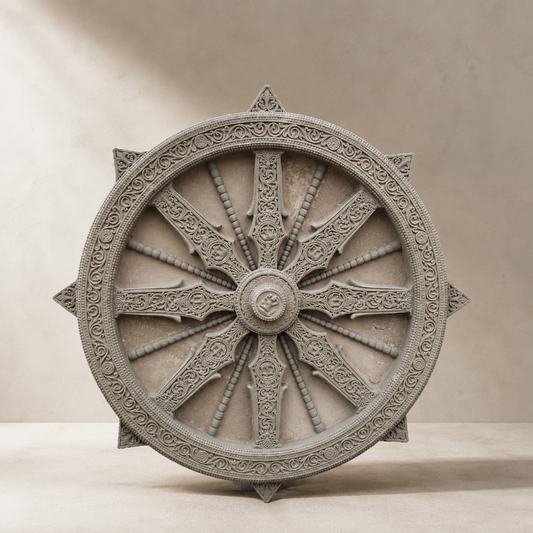 Intricate Carved Chakra Wall Panel