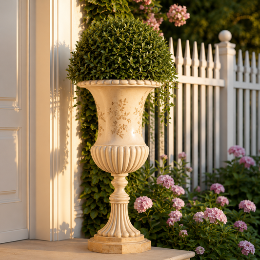 Premium Fiber Pedestal Planter