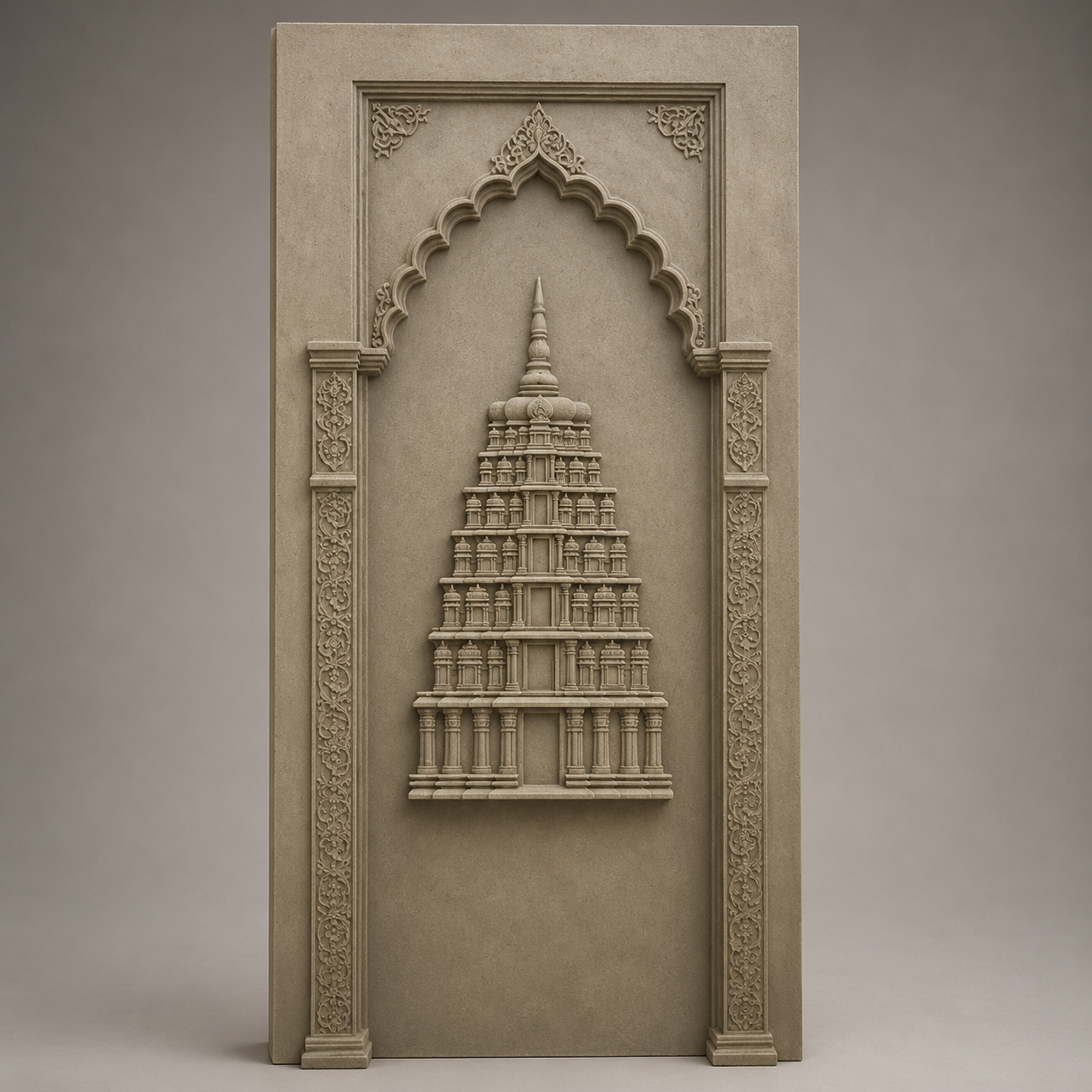 Handcrafted Temple Arch Wall Panel